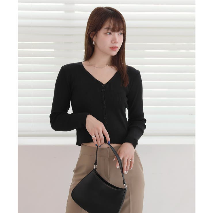 ベーシック リブ ダブル ボタンカーディガン | by muni:r | 詳細画像10 