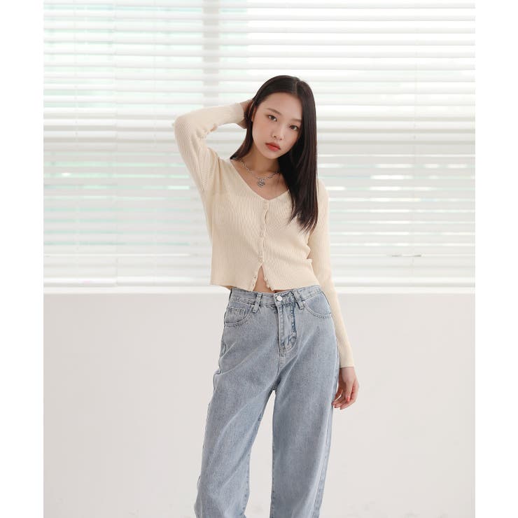 ベーシック リブ ダブル ボタンカーディガン | by muni:r | 詳細画像21 