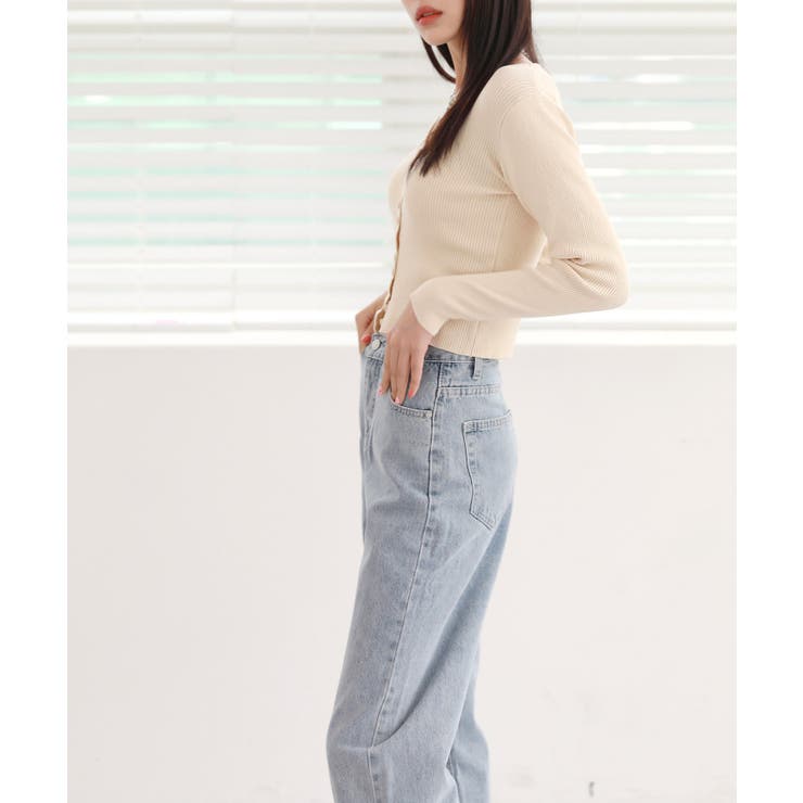 ベーシック リブ ダブル ボタンカーディガン | by muni:r | 詳細画像22 