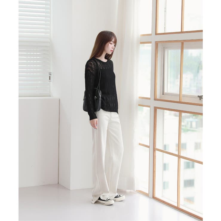 ウェーブ チュール 長袖 ニット | by muni:r | 詳細画像11 