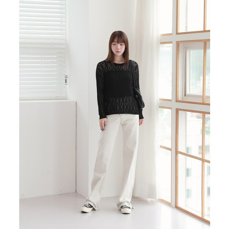 ウェーブ チュール 長袖 ニット | by muni:r | 詳細画像12 
