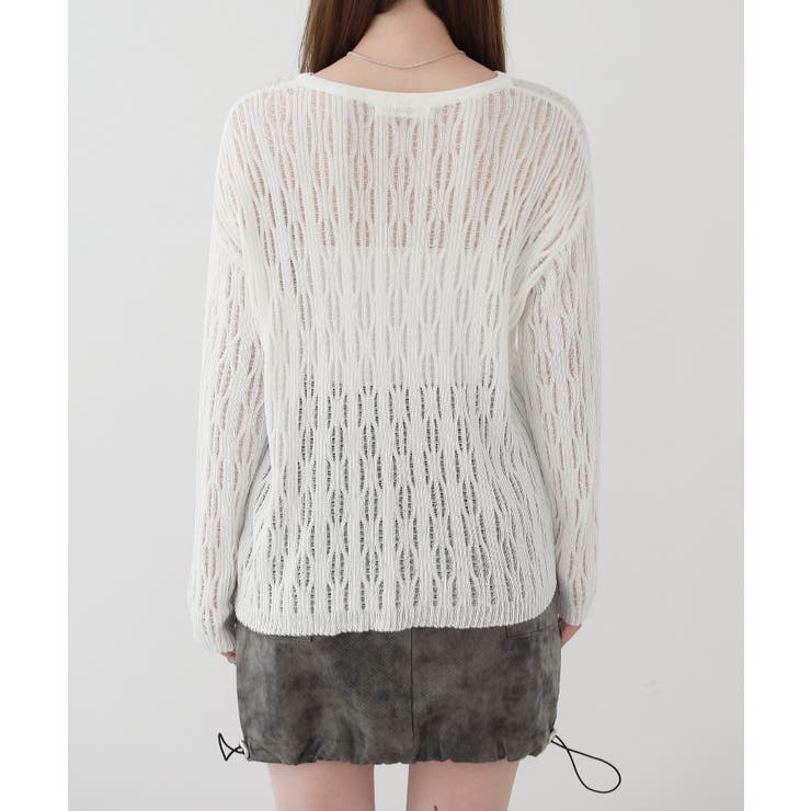 ウェーブ チュール 長袖 ニット | by muni:r | 詳細画像15 