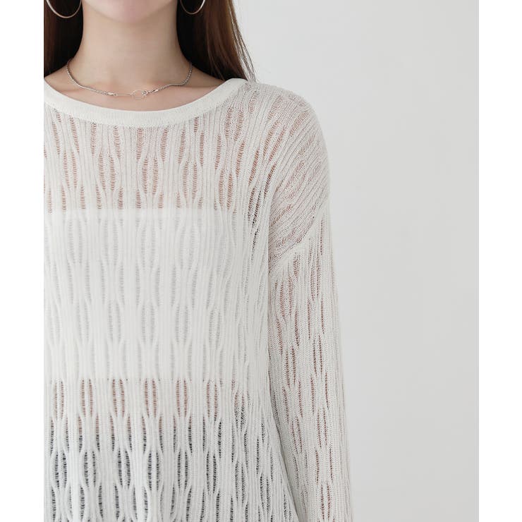 ウェーブ チュール 長袖 ニット | by muni:r | 詳細画像16 