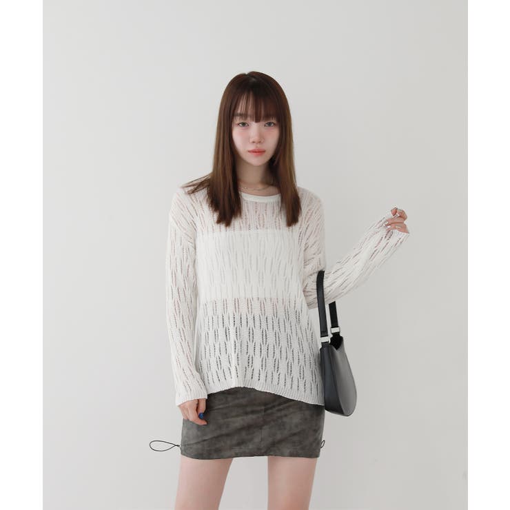 ウェーブ チュール 長袖 ニット | by muni:r | 詳細画像17 
