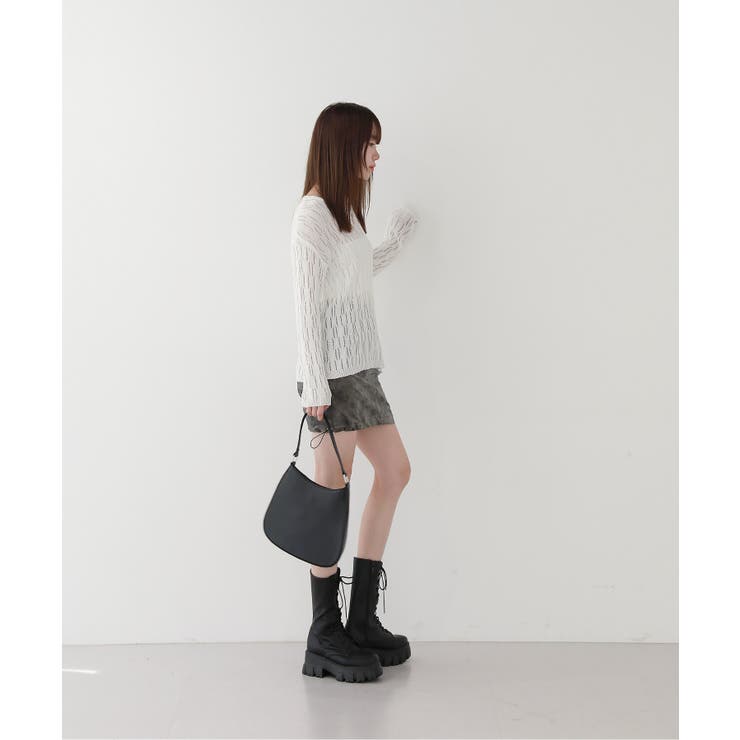 ウェーブ チュール 長袖 ニット | by muni:r | 詳細画像5 