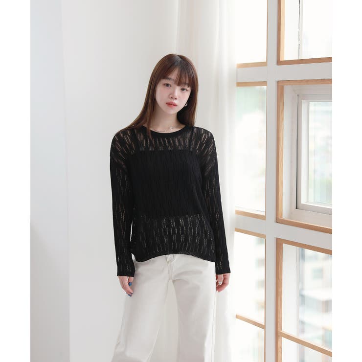 ウェーブ チュール 長袖 ニット | by muni:r | 詳細画像7 