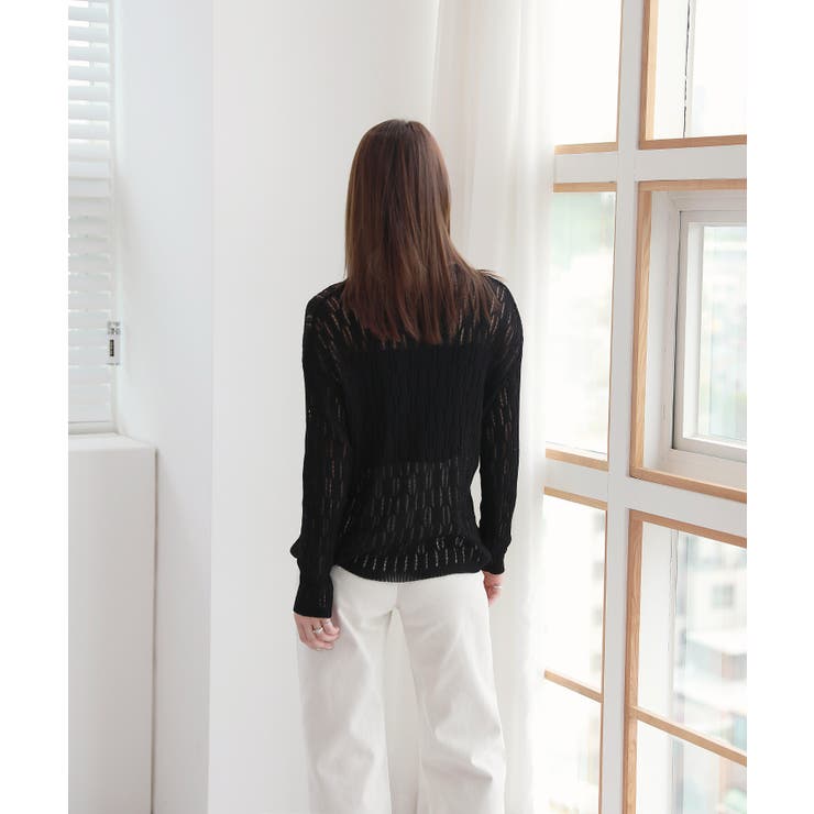 ウェーブ チュール 長袖 ニット | by muni:r | 詳細画像8 