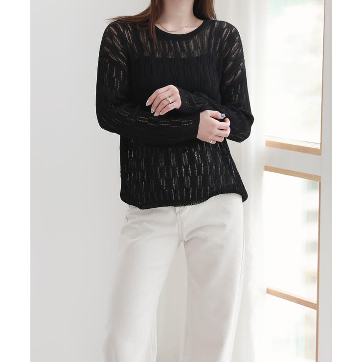 ウェーブ チュール 長袖 ニット | by muni:r | 詳細画像9 