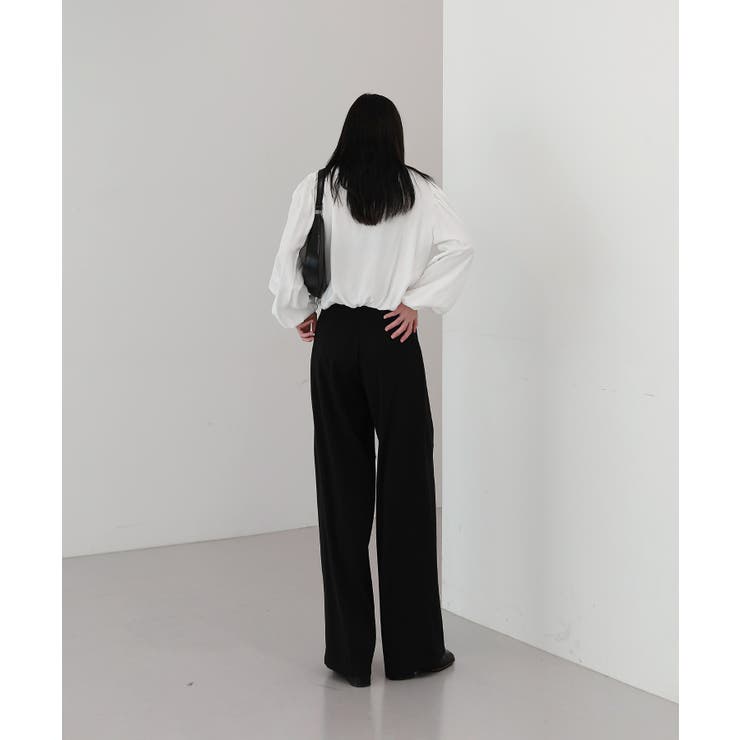 ゆらゆらフィット ロング ワイド ピンタック スラックス | by muni:r | 詳細画像24 