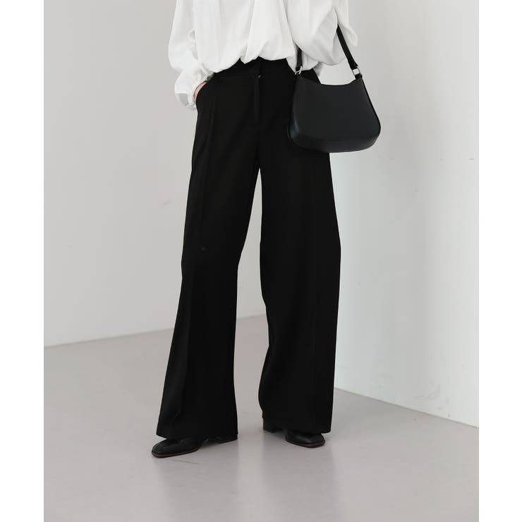 ゆらゆらフィット ロング ワイド ピンタック スラックス | by muni:r | 詳細画像26 