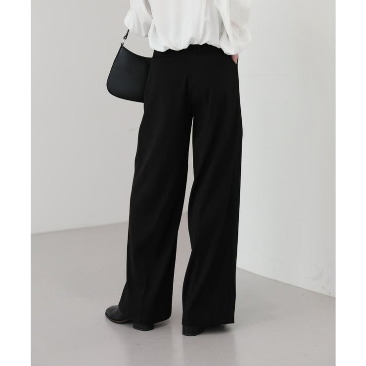 ゆらゆらフィット ロング ワイド ピンタック スラックス | by muni:r | 詳細画像3 