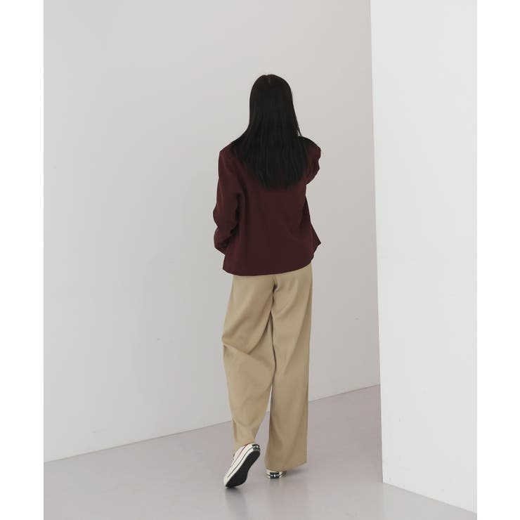 ゆらゆらフィット ロング ワイド ピンタック スラックス | by muni:r | 詳細画像36 