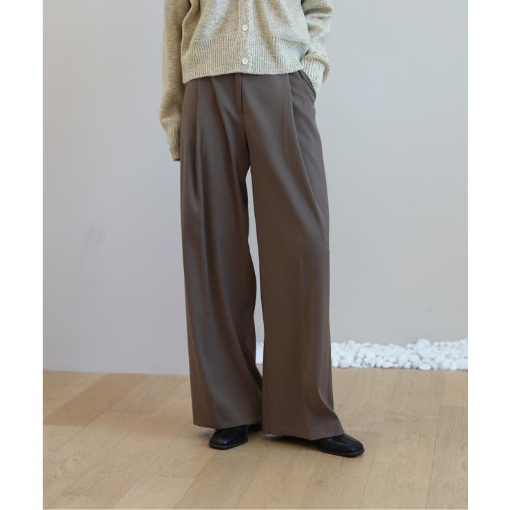 ゆらゆらフィット ロング ワイド ピンタック スラックス | by muni:r | 詳細画像38 