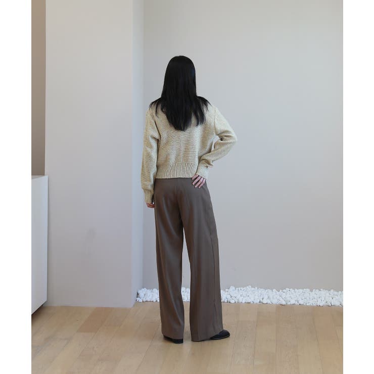 ゆらゆらフィット ロング ワイド ピンタック スラックス | by muni:r | 詳細画像43 