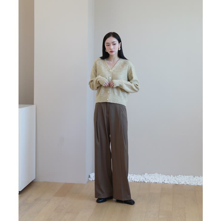 ゆらゆらフィット ロング ワイド ピンタック スラックス | by muni:r | 詳細画像44 