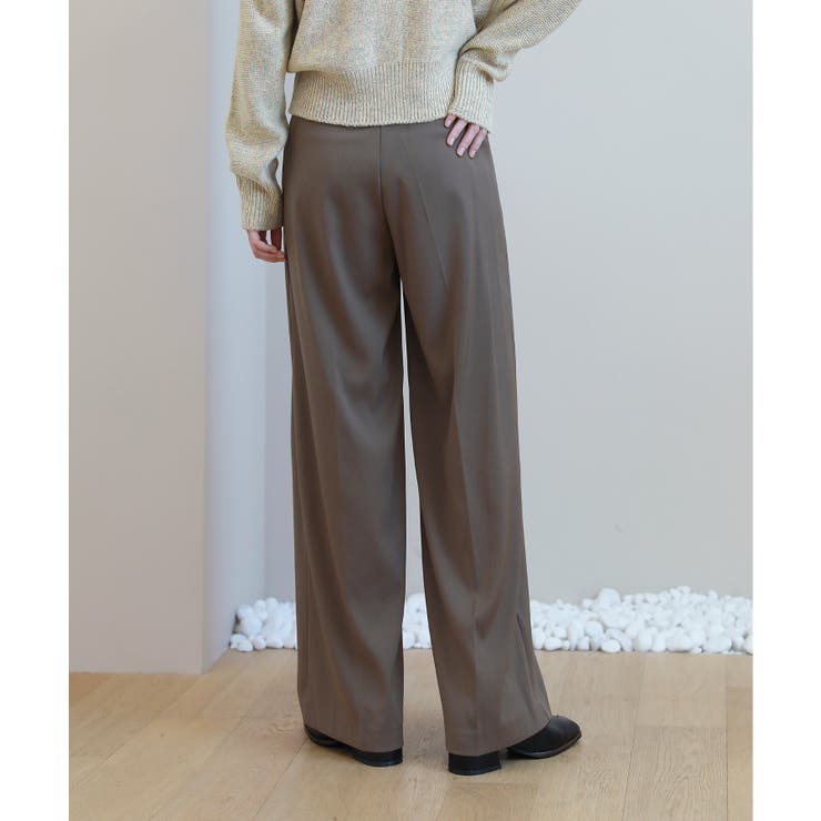 ゆらゆらフィット ロング ワイド ピンタック スラックス | by muni:r | 詳細画像8 