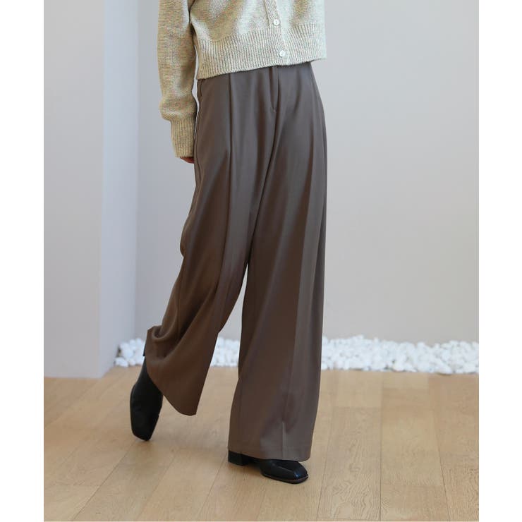 ゆらゆらフィット ロング ワイド ピンタック スラックス | by muni:r | 詳細画像9 