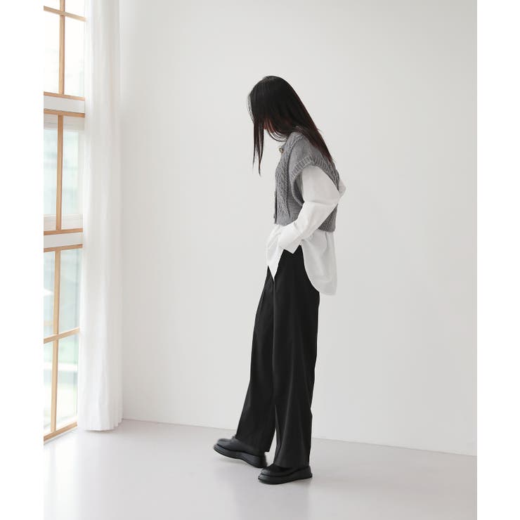 オーバーフィット ニット ボタン ベスト | by muni:r | 詳細画像9 