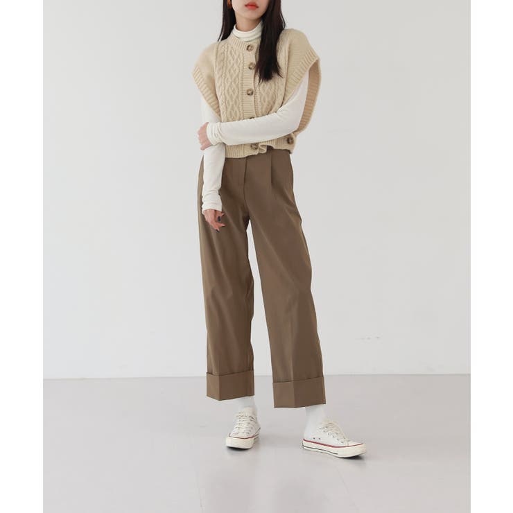 オーバーフィット ニット ボタン ベスト | by muni:r | 詳細画像14 