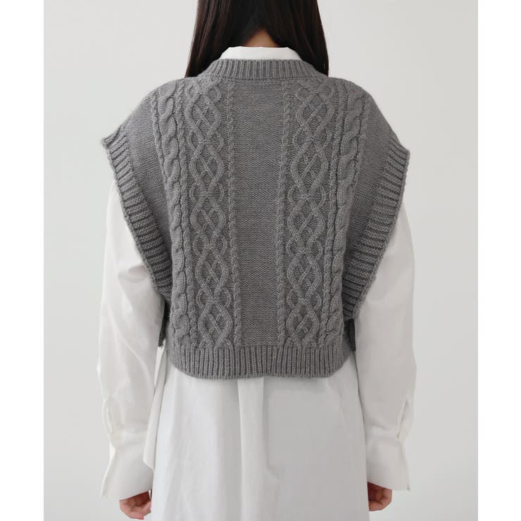 オーバーフィット ニット ボタン ベスト | by muni:r | 詳細画像20 