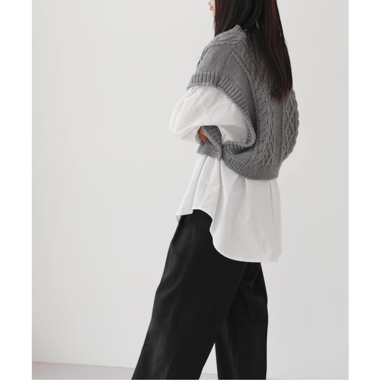 オーバーフィット ニット ボタン ベスト | by muni:r | 詳細画像7 