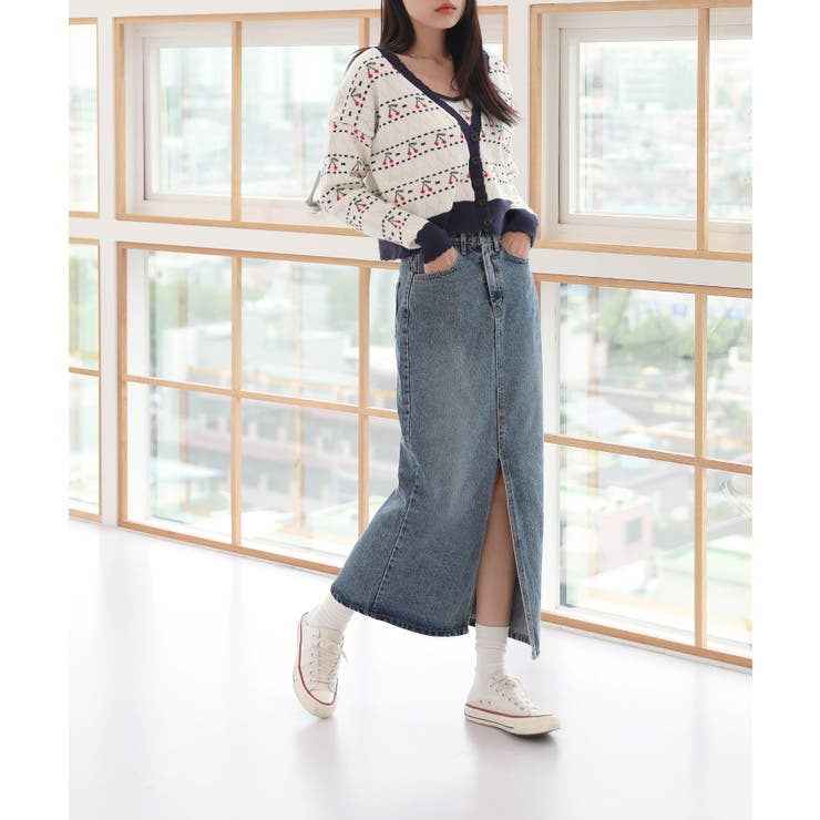 チェリー刺繍 ニット カーディガンセット | by muni:r | 詳細画像2 