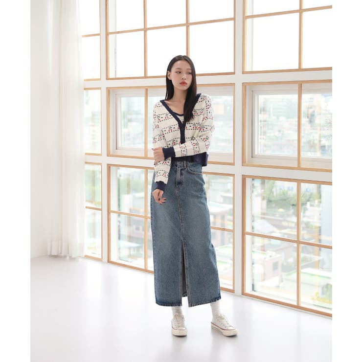 チェリー刺繍 ニット カーディガンセット | by muni:r | 詳細画像5 