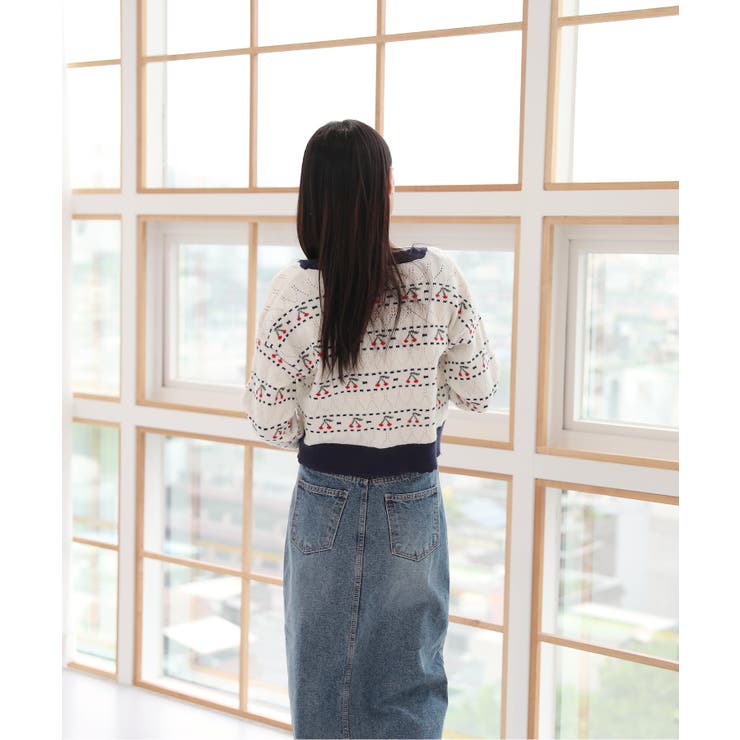 チェリー刺繍 ニット カーディガンセット | by muni:r | 詳細画像7 