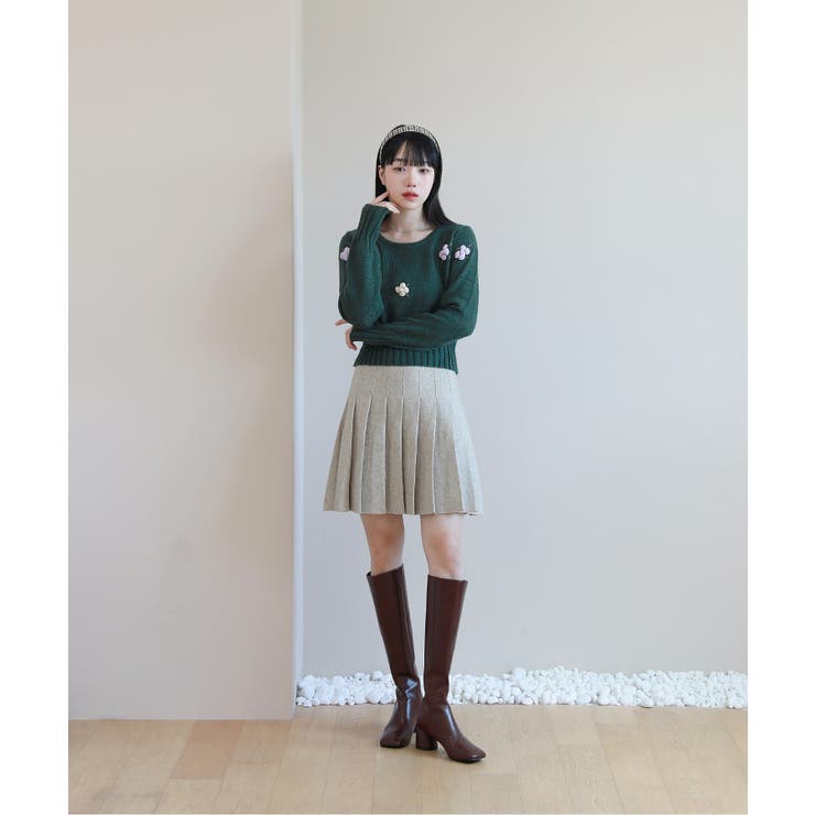 フラワー パターン ラブリー ニット | by muni:r | 詳細画像9 