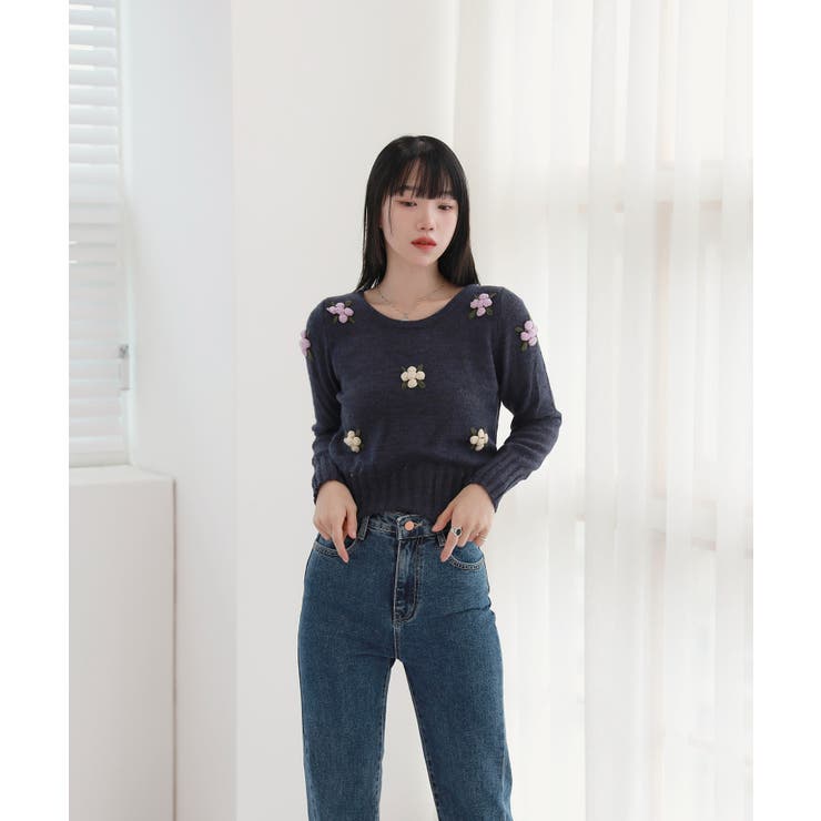 フラワー パターン ラブリー ニット | by muni:r | 詳細画像13 