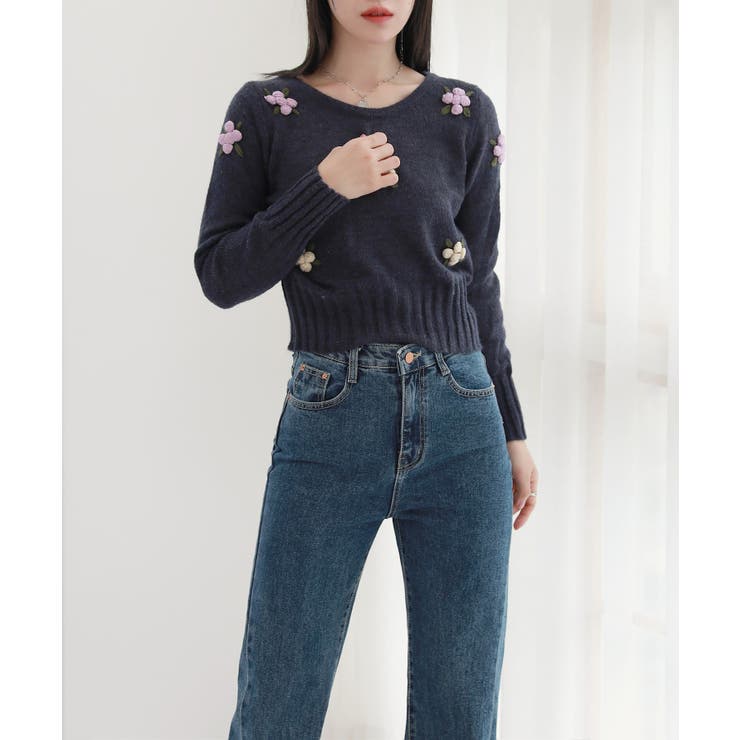 フラワー パターン ラブリー ニット | by muni:r | 詳細画像14 