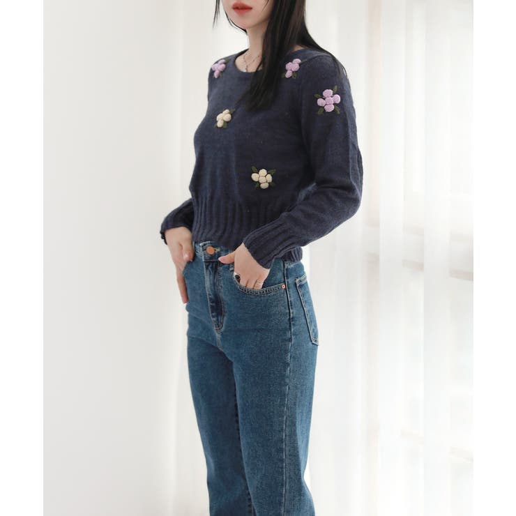 フラワー パターン ラブリー ニット | by muni:r | 詳細画像15 