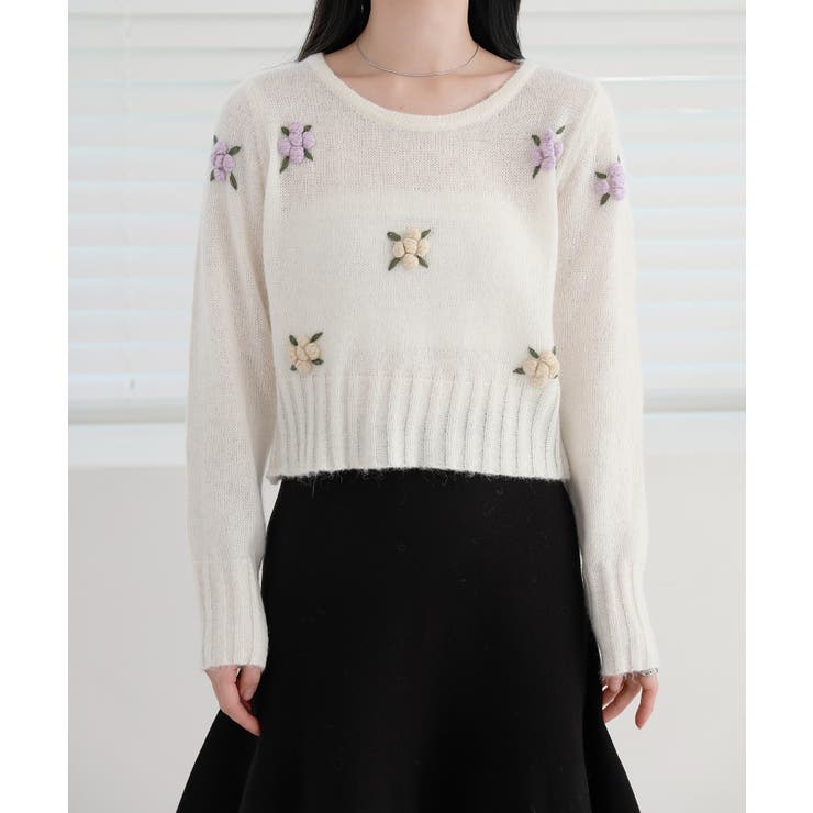 フラワー パターン ラブリー ニット | by muni:r | 詳細画像20 