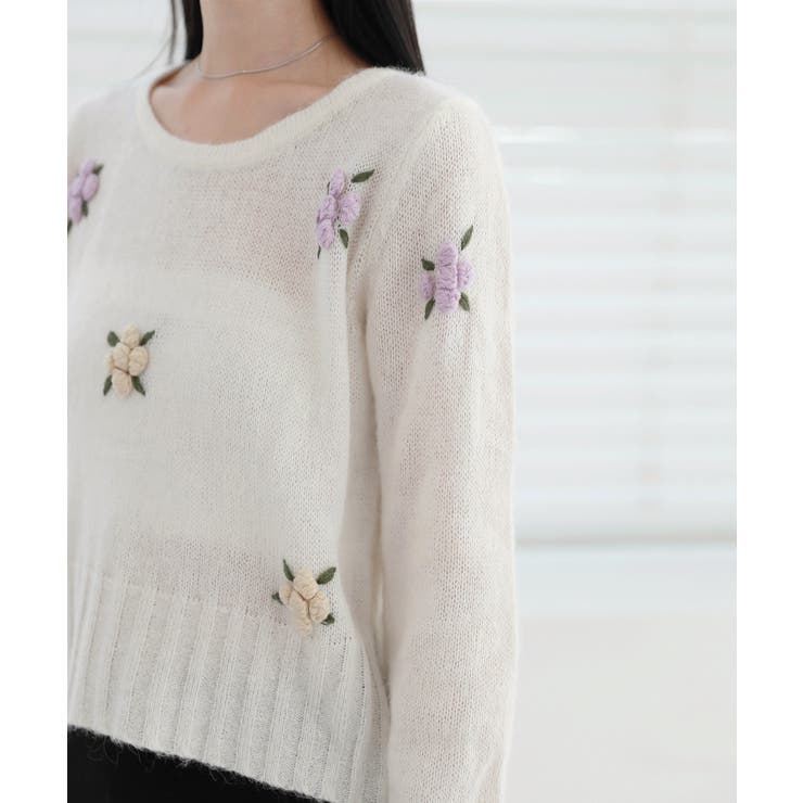 フラワー パターン ラブリー ニット | by muni:r | 詳細画像21 