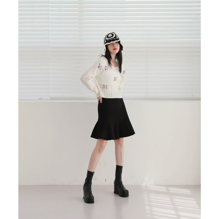 フラワー パターン ラブリー ニット | by muni:r | 詳細画像3 