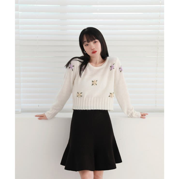 フラワー パターン ラブリー ニット | by muni:r | 詳細画像5 