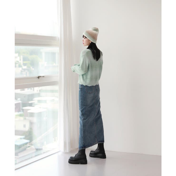 グラデーション 捺染 カーディガン ノースリーブSET | by muni:r | 詳細画像11 