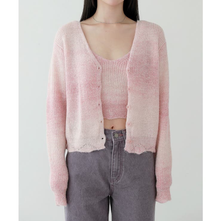 グラデーション 捺染 カーディガン ノースリーブSET | by muni:r | 詳細画像21 