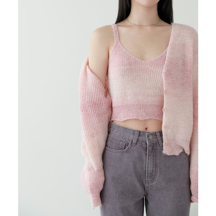 グラデーション 捺染 カーディガン ノースリーブSET | by muni:r | 詳細画像22 