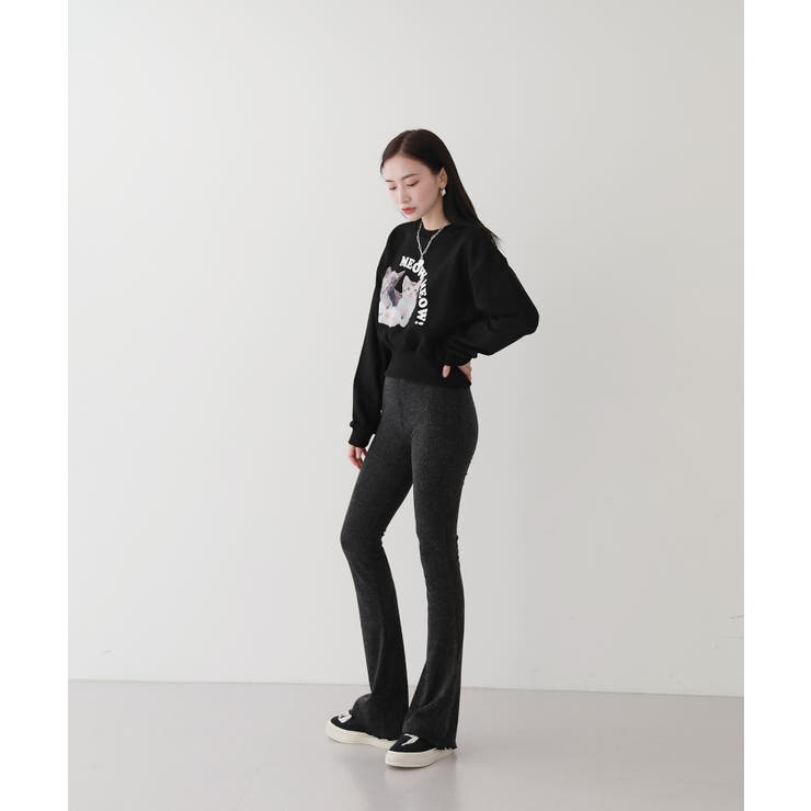 かわいい 猫 プリント スウェットTシャツ | by muni:r | 詳細画像11 