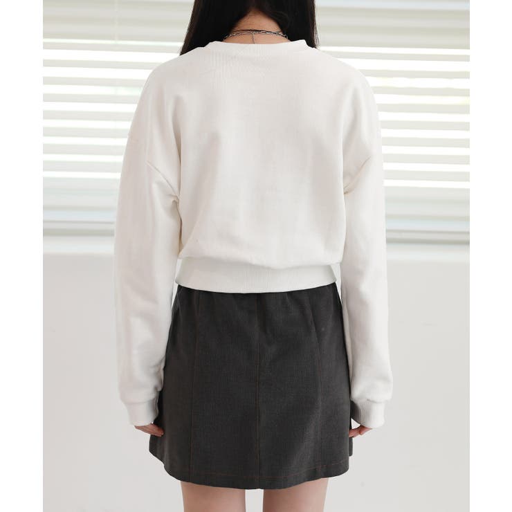 かわいい 猫 プリント スウェットTシャツ | by muni:r | 詳細画像14 