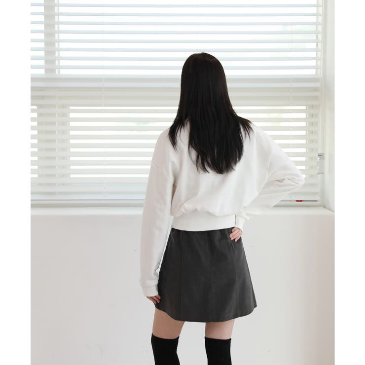 かわいい 猫 プリント スウェットTシャツ | by muni:r | 詳細画像2 