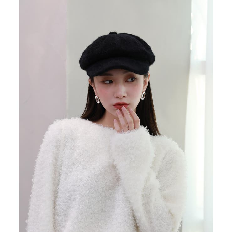 ブラック | ソフトなタッチ感ハンティングキャップ | by muni:r