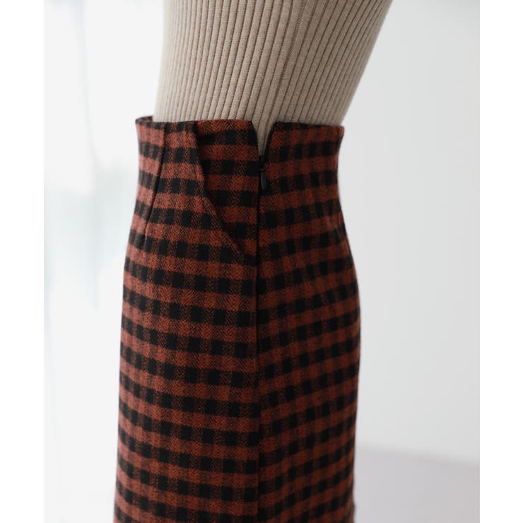 バックボタンポイントチェックミニスカート | by muni:r | 詳細画像18 