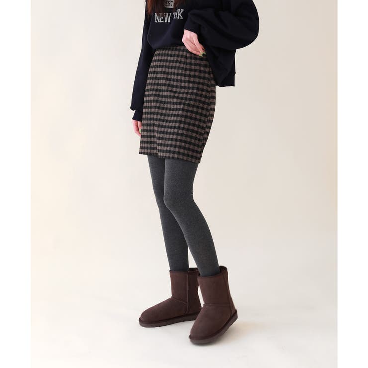 バックボタンポイントチェックミニスカート | by muni:r | 詳細画像5 