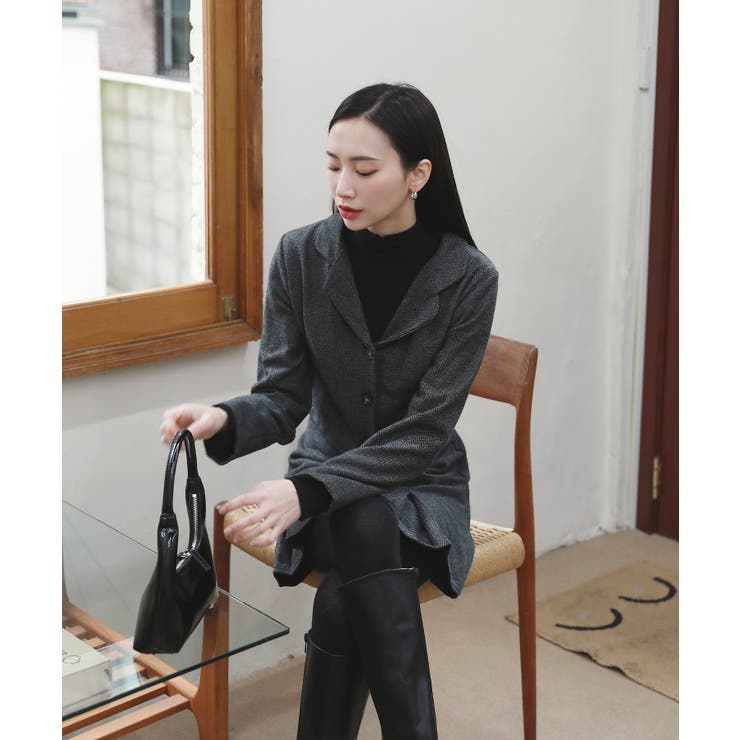 スタイリッシュなジャケットミニスカートセットアップ | by muni:r | 詳細画像1 