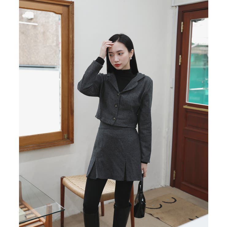 スタイリッシュなジャケットミニスカートセットアップ | by muni:r | 詳細画像22 