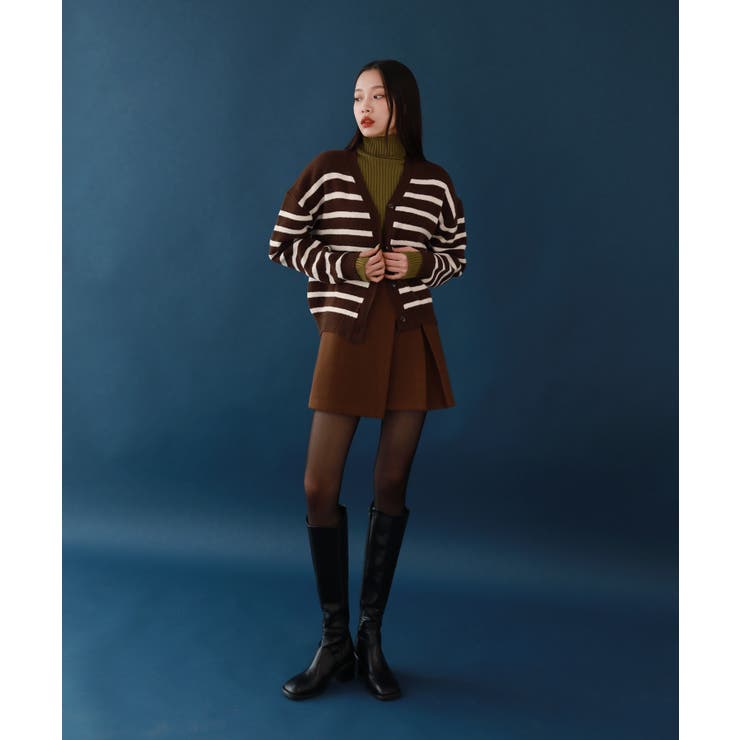 ウール混紡デイリーボーダーカーディガン | by muni:r | 詳細画像11 