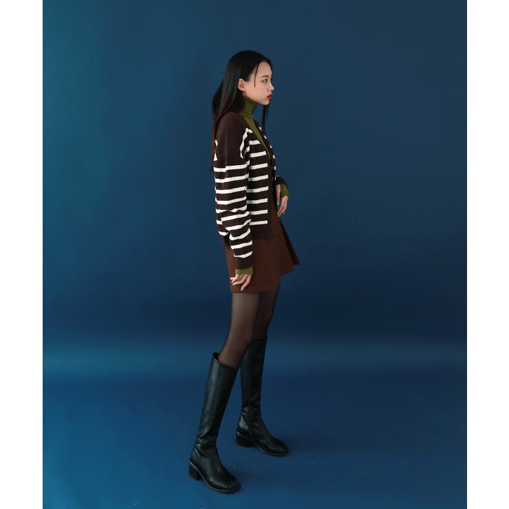 ウール混紡デイリーボーダーカーディガン | by muni:r | 詳細画像12 