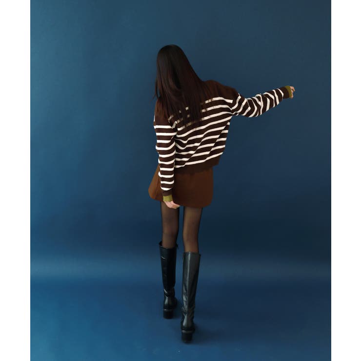 ウール混紡デイリーボーダーカーディガン | by muni:r | 詳細画像13 